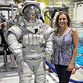 Heather MacDonald with an astronaut