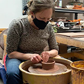 woman at potter's wheel