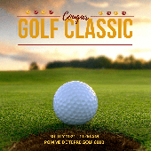 Poster with golf ball reading Golf Classic