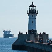 Duluth ship in harbor