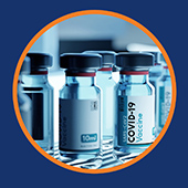 Bottles of Covid vaccine