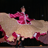 Woman dancing for Cinco de Mayo
