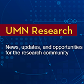 Logo for new newsletter reading UMN Research ...News, updates and opportunities