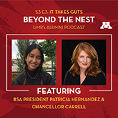 Advert for Beyond the Nest with photos of Patricia Hernandez and Lori Carrell