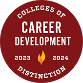 Graphic reading Colleges of Distinction Career Development