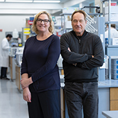 Laura Niedernhofer and Paul Robbins together in their lab