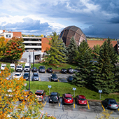 Duluth domed events center seen from outside 
