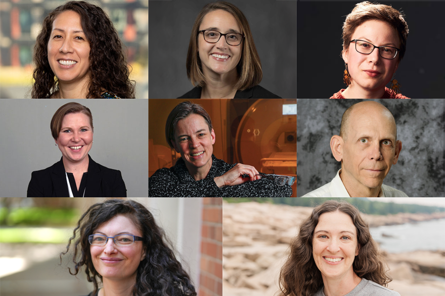 Collage of headshots of the eight award winners.