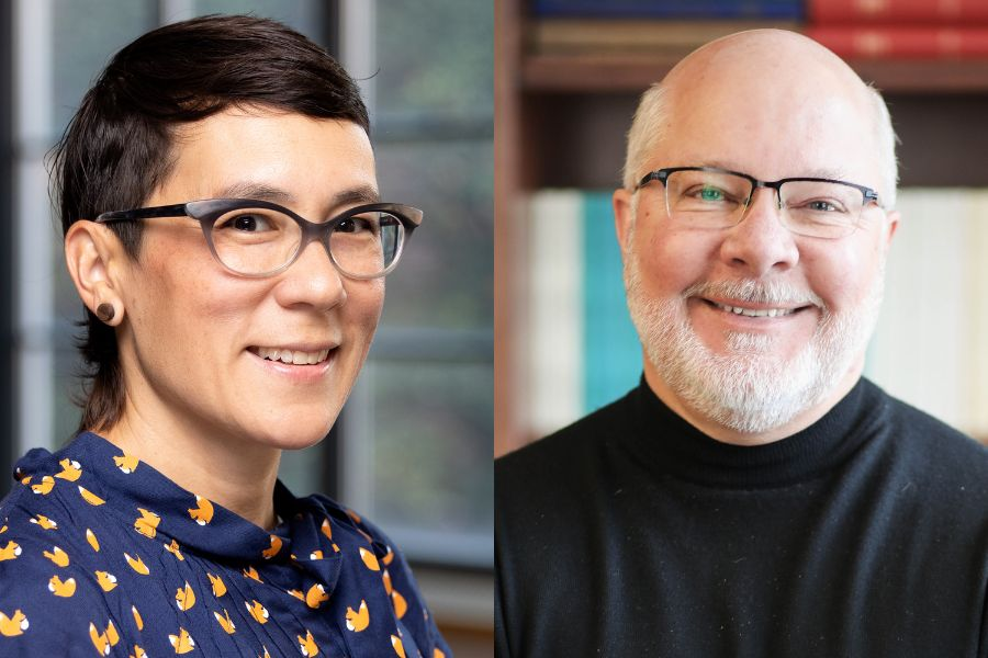 Headshots of Mary Kosuth (left) and Gerald Shurson (right).
