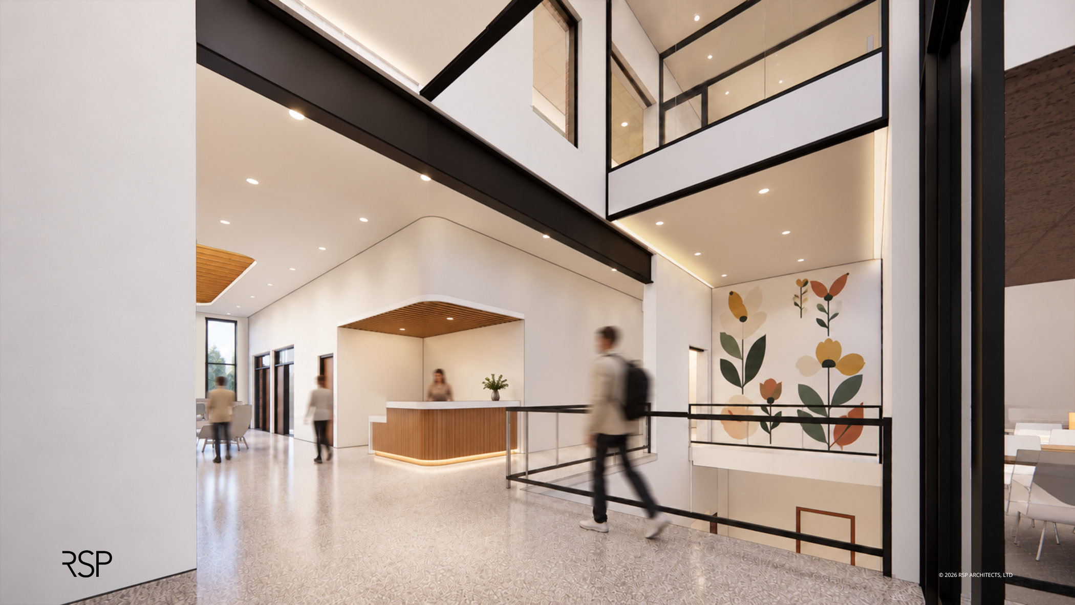 Render of Eddy Hall interior.
