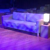 couch on a stage 