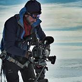 JJ Kelley filming in Antarctica 