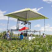 a phenotyping cart in a field