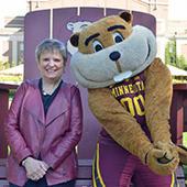Wendy Pradt and Goldy Gopher